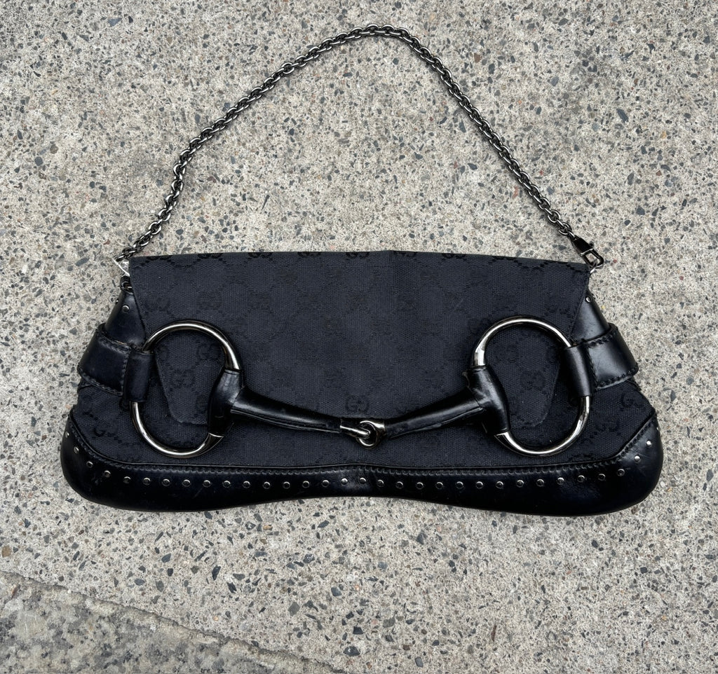 GUCCI
Horsebit Chain Large Clutch Bag