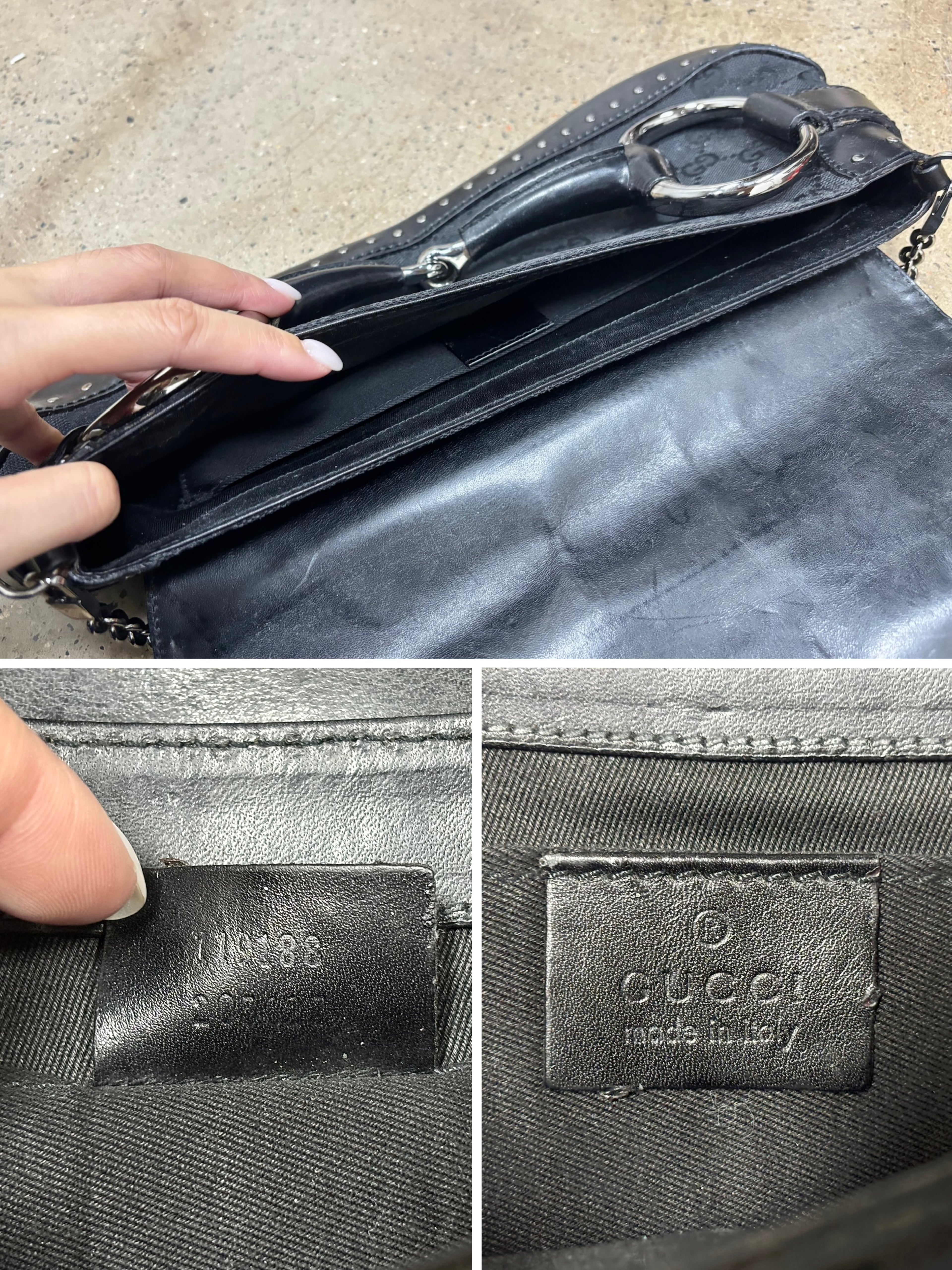 GUCCI
Horsebit Chain Large Clutch Bag