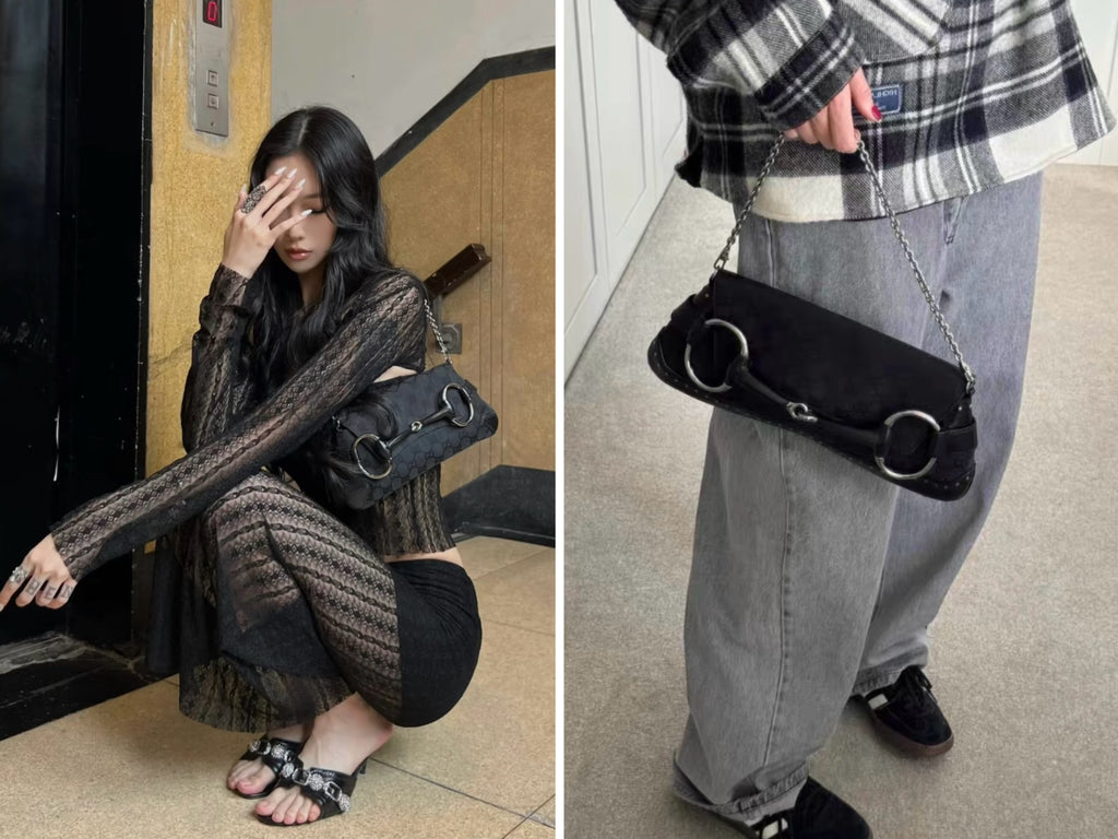 GUCCI
Horsebit Chain Large Clutch Bag